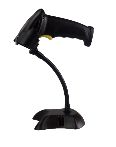 Lector código de Barras MS3-1D, Lector laser 1D, USB, Negro, con base